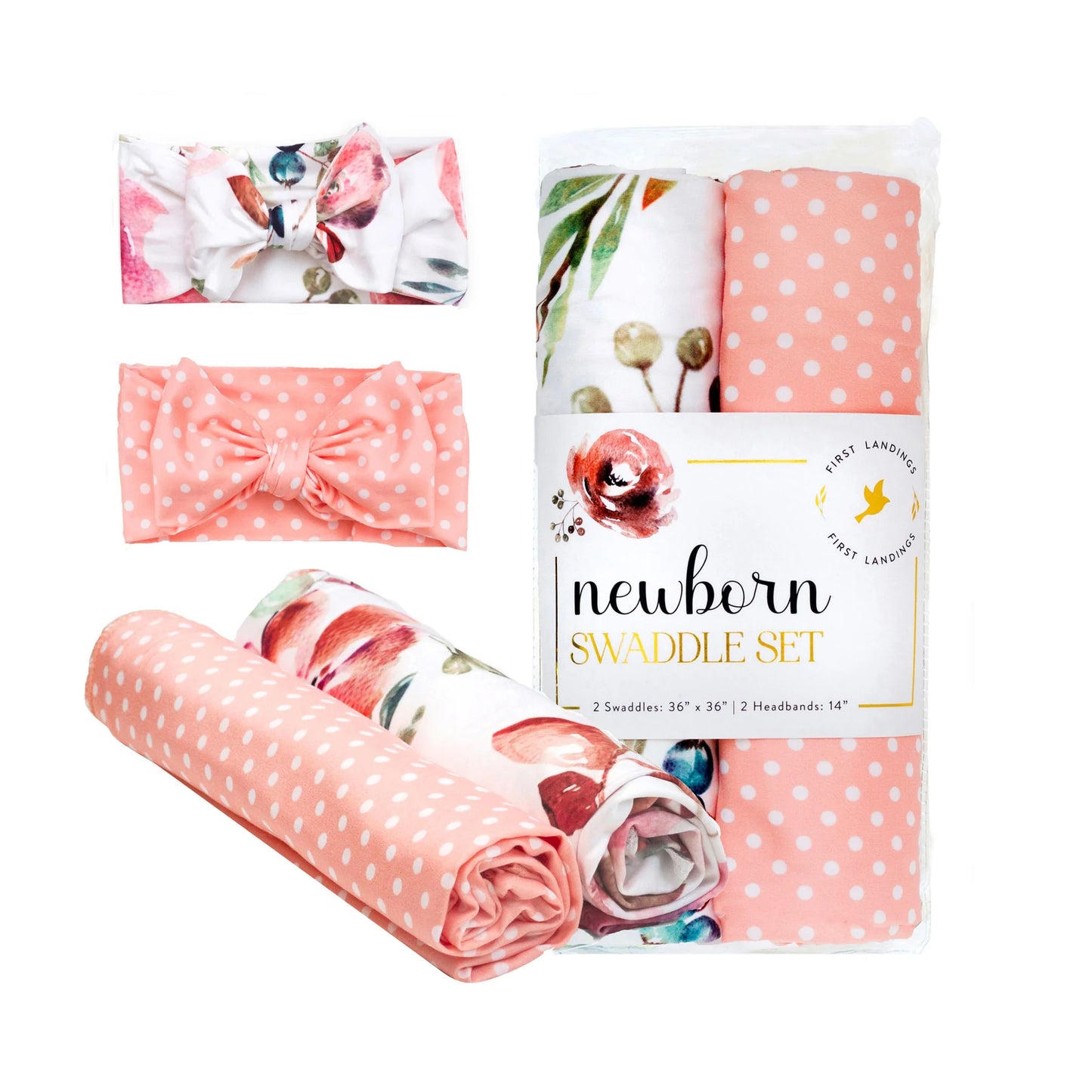 First Landings Rose Swaddle Set