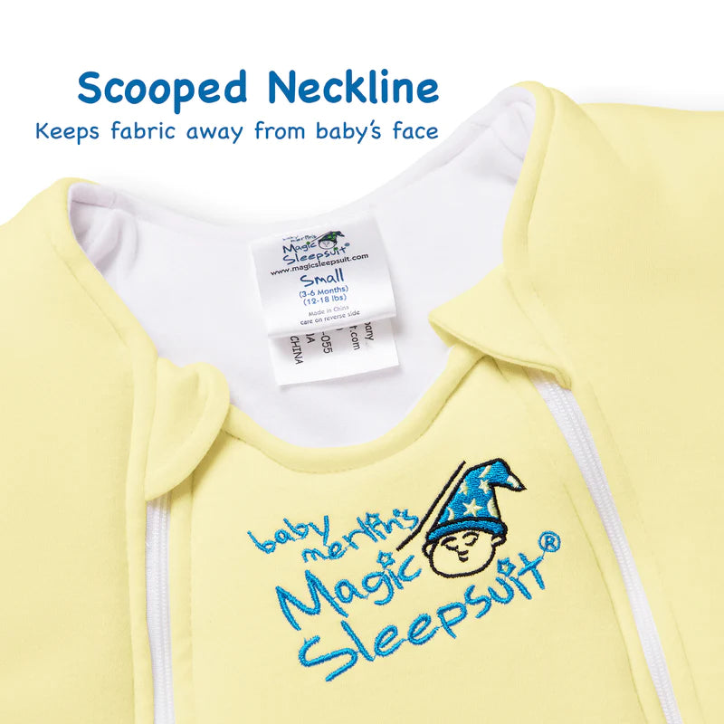 Baby Merlin's Magic Sleepsuit - Yellow Cotton